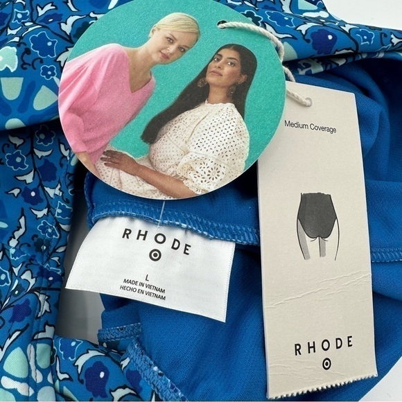 RHODE X TARGET Zinnia Floral One Piece Swimsuit Swim Size Large NEW - Picture 2 of 3